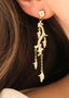 Lavender Teardrops Earrings Gold - Øredobber