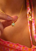 Lykkesten Necklace Blue Gold - Halskjede