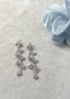 Daisy Flower Earrings Blue Silver - Øredobber