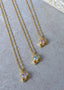 Lykkesten Necklace Lavender Gold - Halskjede