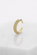 Dome Pave Ring Olive Gold - Ringer