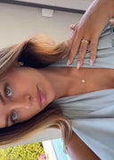Lykkesten Necklace Blue Gold - Halskjede
