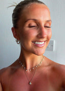 Lykkesten Necklace Blue Gold - Halskjede