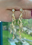 Lavender Teardrops Earrings Gold