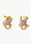 Melodie Earrings Lavender Gold - Øredobber