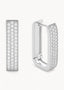 Diamond Rectangle Hoops Large Silver - Øredobber