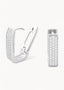 Diamond Rectangle Hoops Small Silver - Øredobber