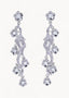 Daisy Flower Earrings White Silver - Øredobber