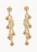 Daisy Flower Earrings Champagne Gold - Øredobber