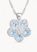 Lykkeblomst Necklace Blue Silver - Halskjede