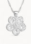 Lykkeblomst Necklace White Silver - Halskjede