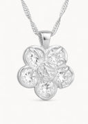 Lykkeblomst Necklace White Silver - Halskjede