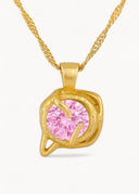 Lykkesten Necklace Pink Gold - Halskjede