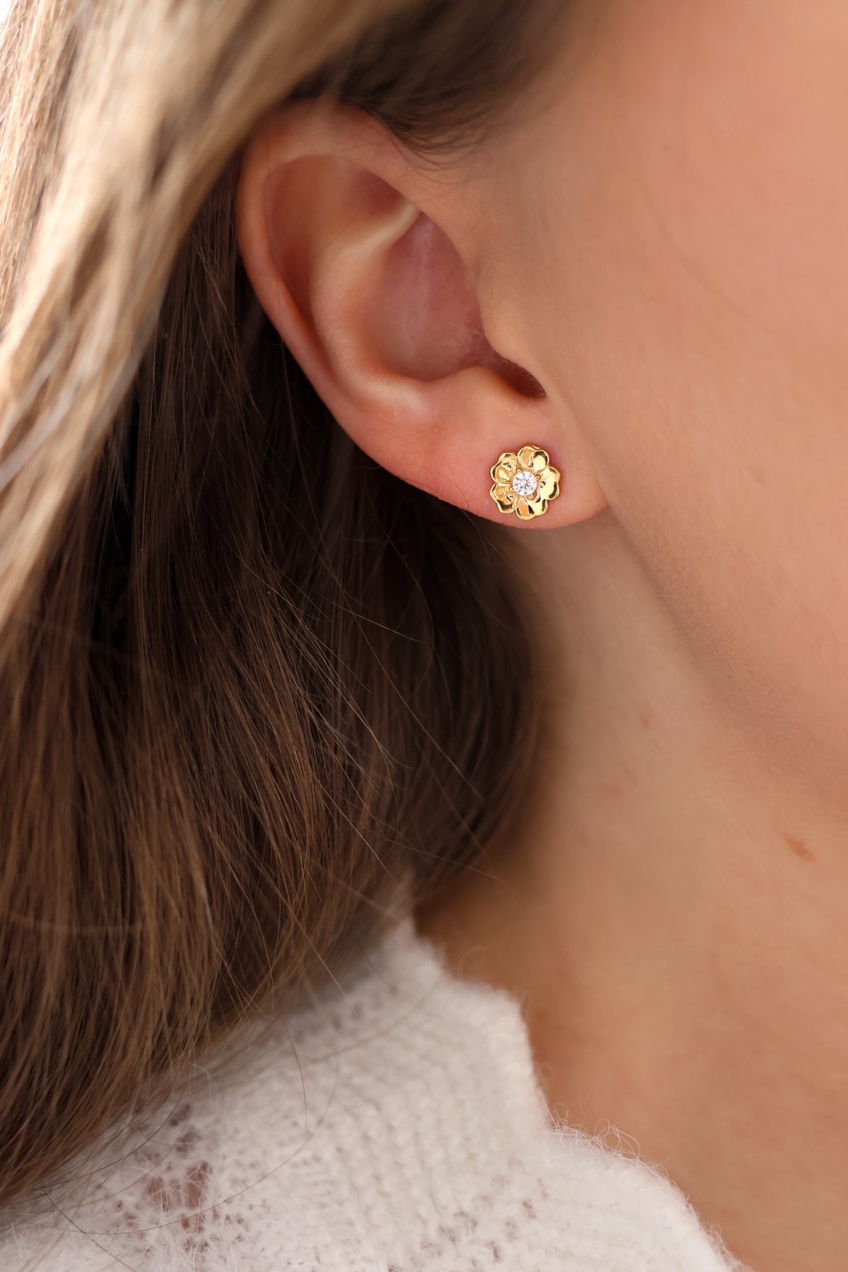 Hjärtblommiga örhängen