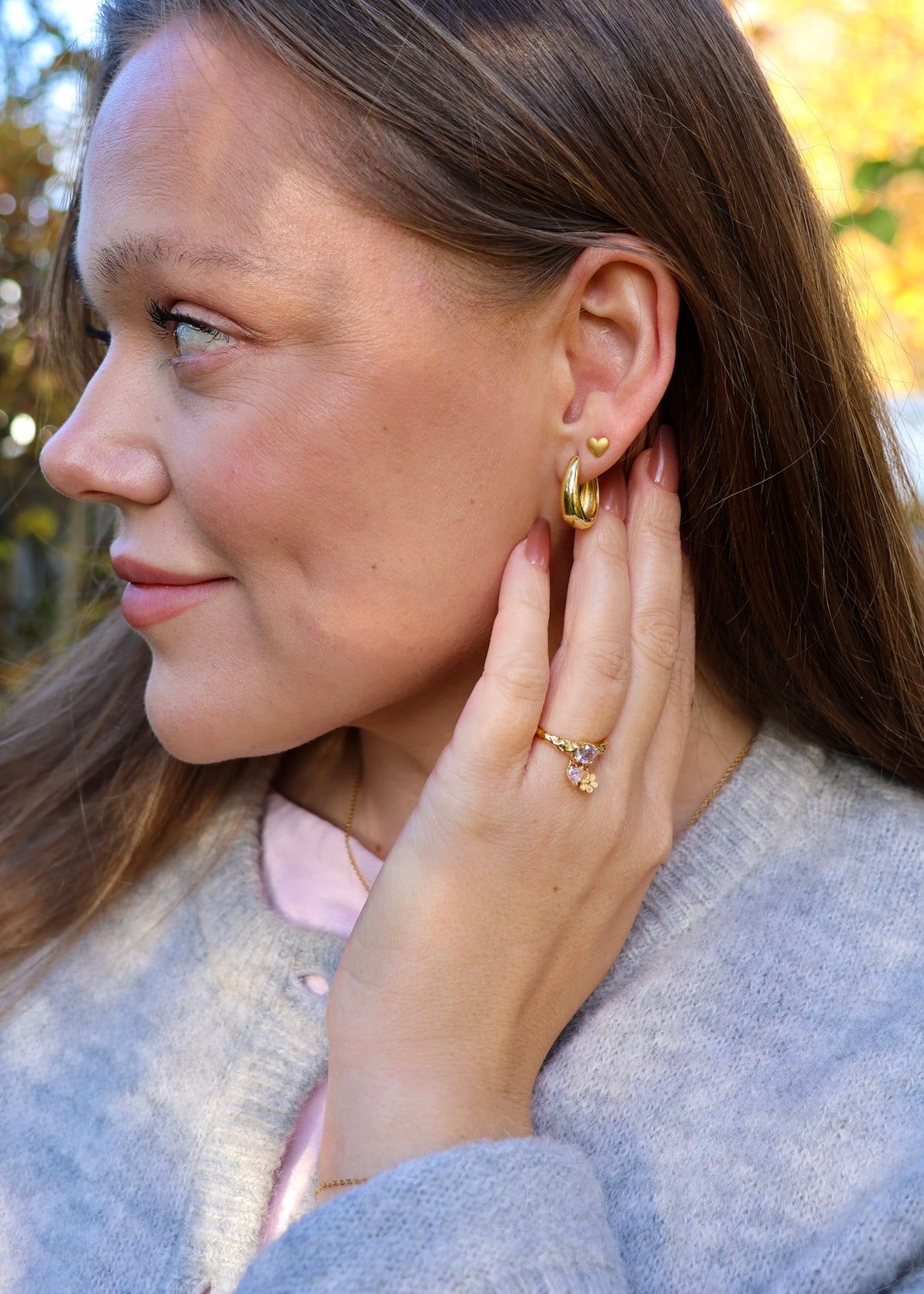 Little heart øredobber