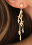 Lavender Teardrops Earrings Gold - Øredobber