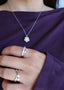 Lykkeblomst Necklace White Silver - Halskjede