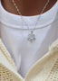 Lykkeblomst Necklace White Silver