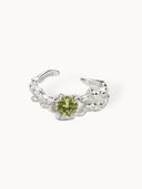 Melodie Ring i 925 sølv med oliven cubic zirconia, justerbar ring fra LOULOUIS