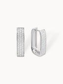 Diamond Rectangle Hoops Small