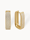 Diamond Rectangle Hoops Large