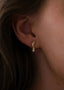 Wave Earring Lavender Gold - Øredobber