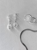 DewDrops Earrings Silver - Øredobber