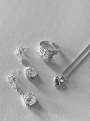 DewDrops Earrings Silver - Øredobber