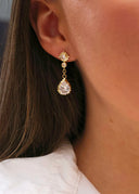 DewDrops Earrings Gold - Øredobber