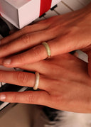 Dome Pave Ring White Gold - Ringer