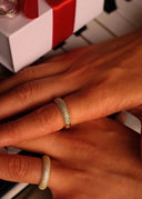 Dome Pave Ring Olive Gold - Ringer