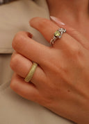 Dome Pave Ring Olive Gold - Ringer