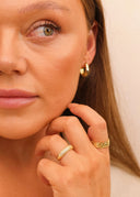 Dome Pave Ring White Gold - Ringer