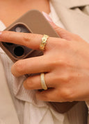 Dome Pave Ring White Gold - Ringer