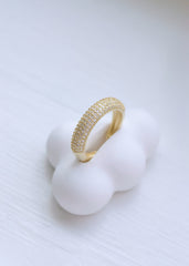 Dome Pave Ring White Gold