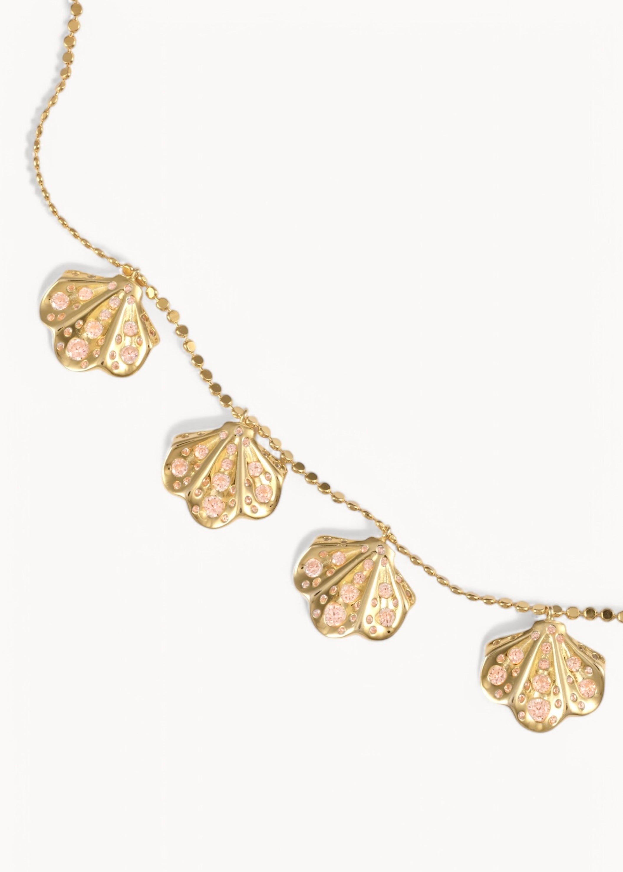 Ocean's Heartbeat Necklace Champagne Gold - Halskjede