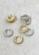 Pave Earcuff Olive Silver - Øredobber