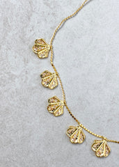 Ocean's Heartbeat Necklace Champagne Gold