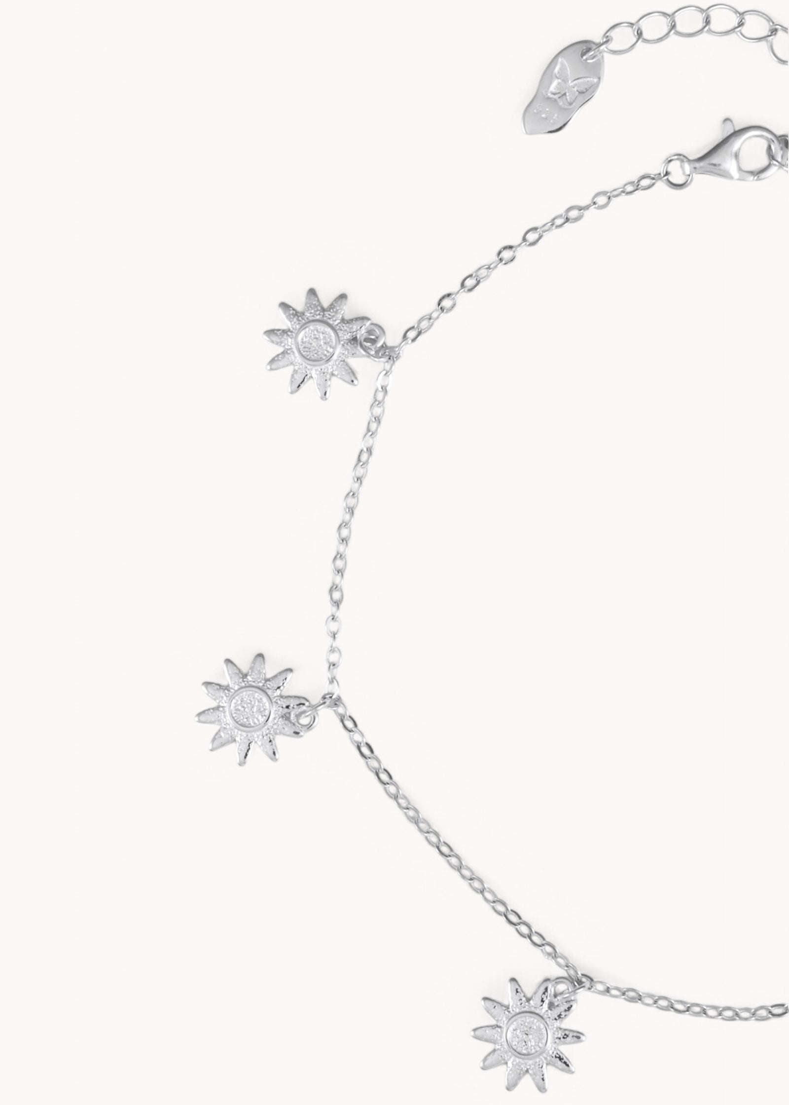 Sunflower Anklet Silver - Ankelkjeder