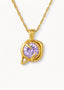 Lykkesten Necklace Lavender Gold - Halskjede