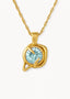 Lykkesten Necklace Blue Gold - Halskjede