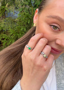 Melodie Ring Emerald Silver - Ringer