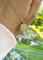 Lykkeblomst Necklace White Gold
