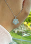 Lykkeblomst Necklace Blue Silver