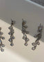 Daisy Flower Earrings White Silver - Øredobber