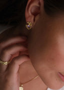 Nærbilde av melodie øredobb i lavendel