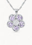 Lykkeblomst Necklace Lavender Silver - Halskjede