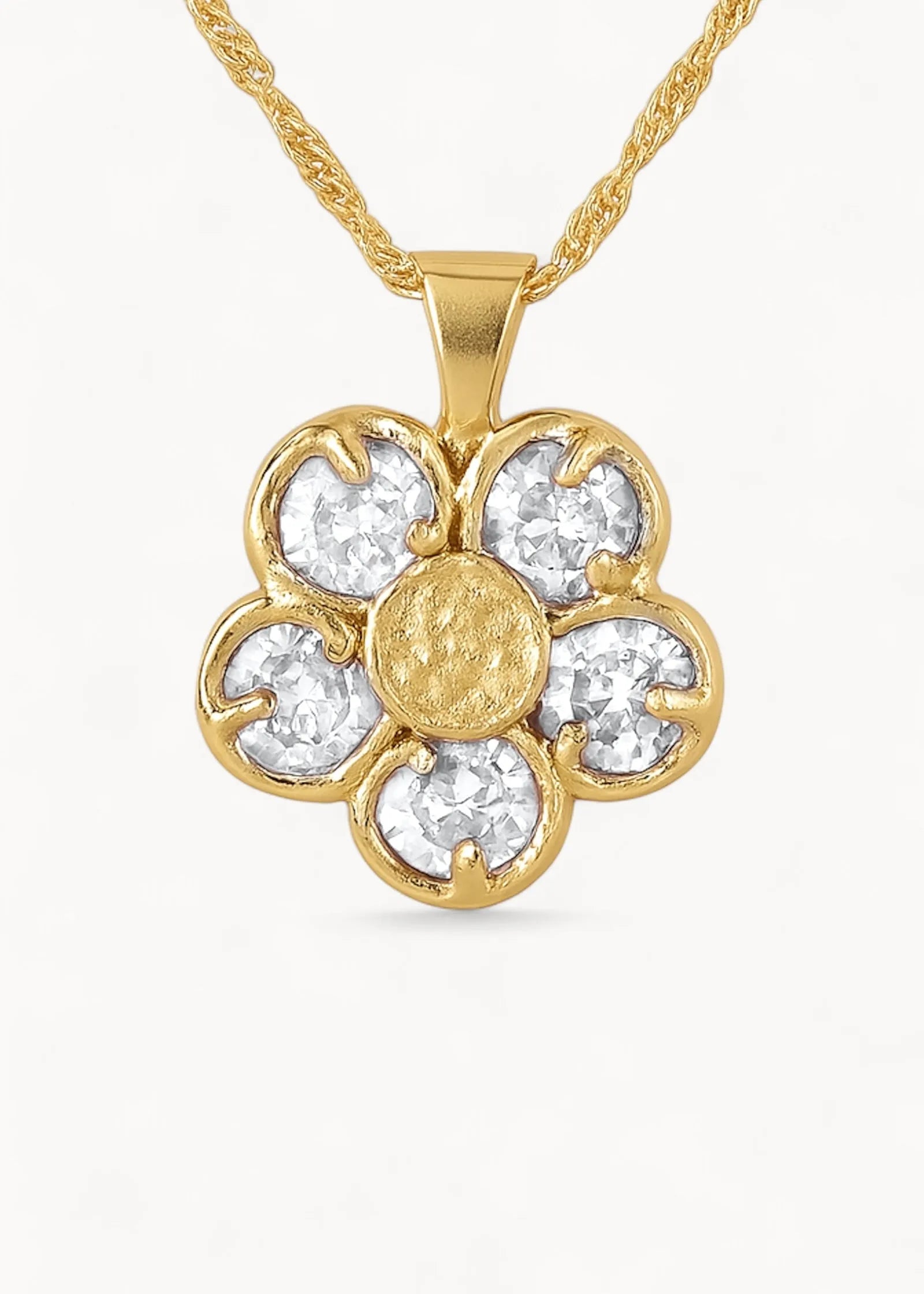 Lykkeblomst Necklace White Gold - Halskjede