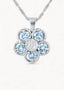 Lykkeblomst Necklace Blue Silver - Halskjede