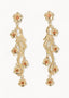 Daisy Flower Earrings Champagne Gold - Øredobber